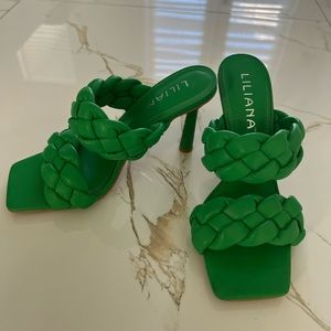 Green mid heels